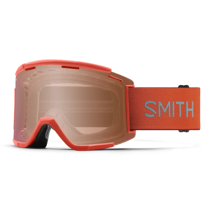 Bike helmet with front fit-Smith Squad XL MTB Goggle - Poppy-Terra