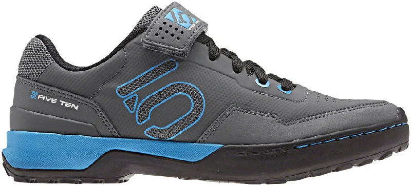 Bike shoes for casual biking-Five Ten Kestrel Lace Mountain Clipless Shoes - Womens Gray Five / Shock Cyan / Core BLK 5.5