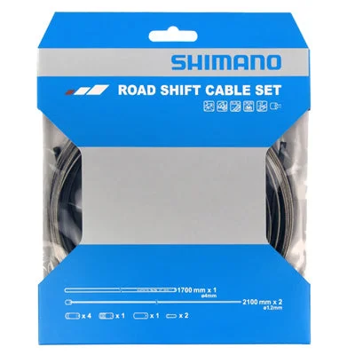 Bike shoes with side straps-Shim Gear Cableset,Road,Black Sus,F&R,4Mm,Cble/Hsng Gear Cable Set Shimano Cableshous