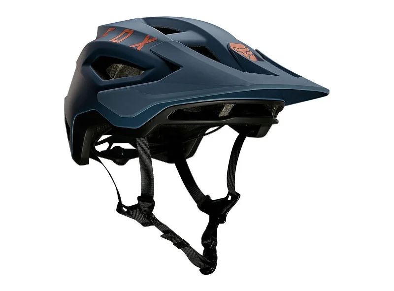 Bike shoes with back system-Fox Racing Speedframe MIPS MTB Helmet - Blue Steel - 2020