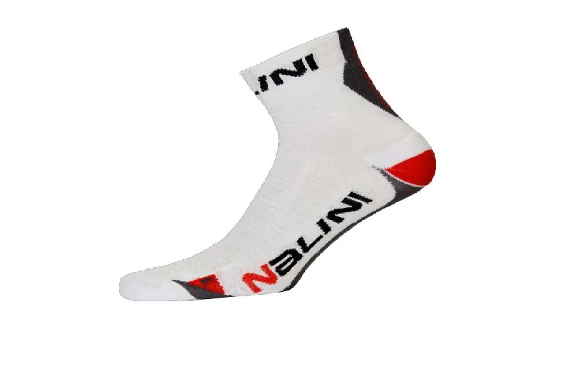 Cycling gloves with side vents-Nalini Pro Avorniello Ladies Cycling Socks – White-Red – Choose size