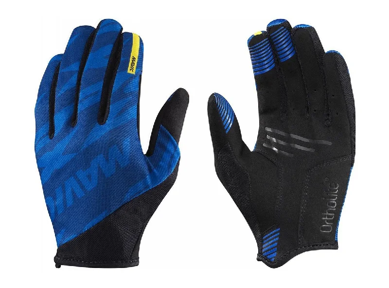 Bike gloves with finger grips-Mavic Deemax Pro MTB Glove - Sky Diver