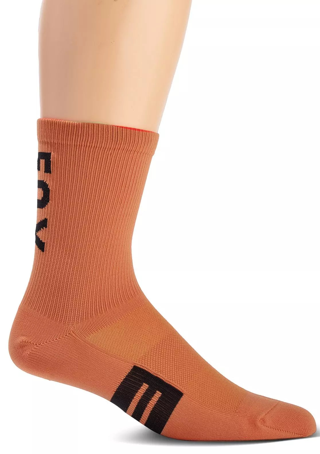 Cycling jersey with front pocket-Fox Racing 6" Flexair Merino Sock - Atomic Orange