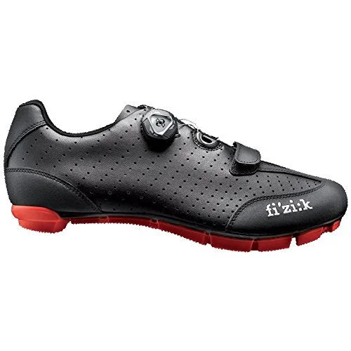 Cycling gloves for trail biking-Fizik M3B Uomo BOA Shoe Black/Red Size 42.5