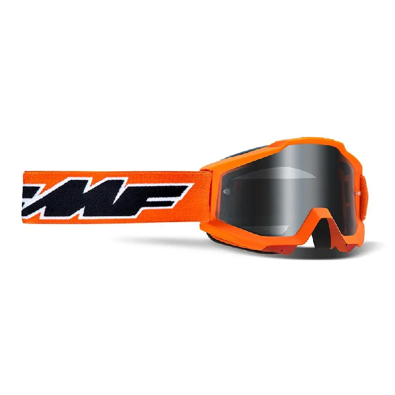 Cycling gloves for leisure rides-FMF POWERBOMB YOUTH GOGGLE - ROCKET ORANGE (MIRROR SILVER)