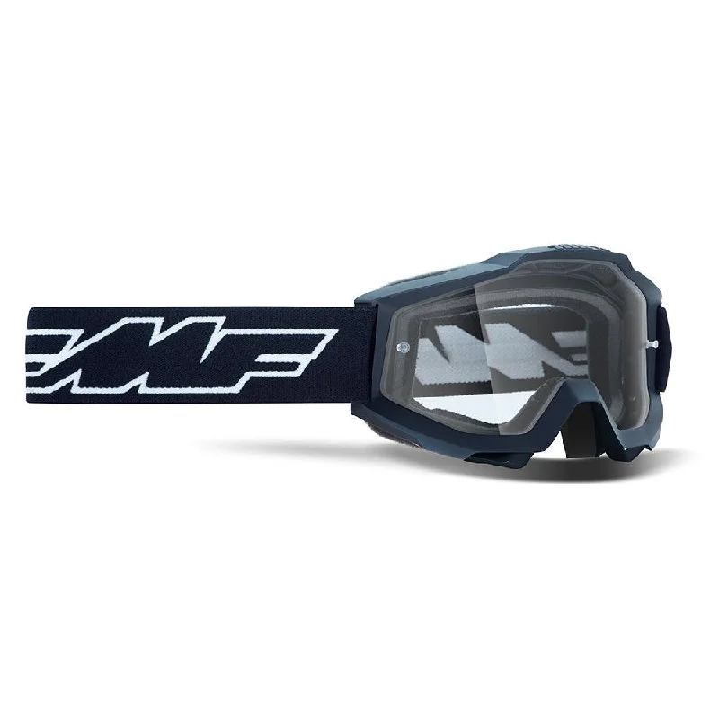 Bike shorts for trail rides-FMF POWERBOMB YOUTH GOGGLE - ROCKET BLACK (CLEAR)