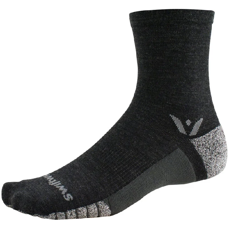 Bike helmet with side fit-Flite XT Trail Five Bike Socks - Black/Gray