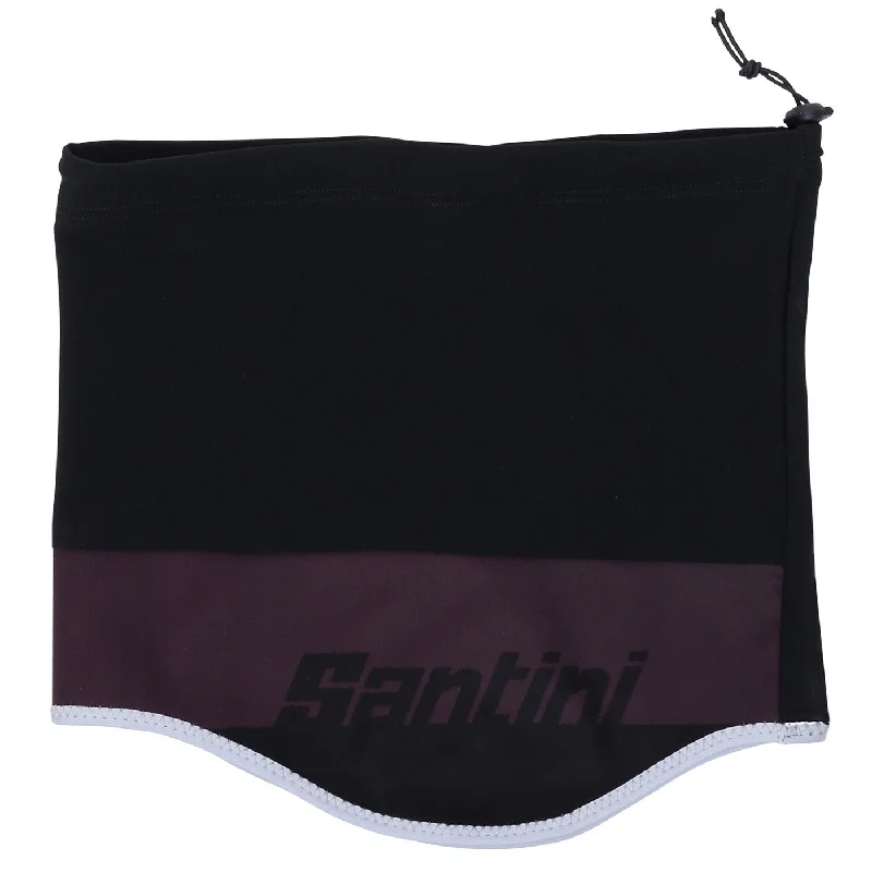 Cycling shorts with back logos-Scaldacollo Santini Passo - Bordeaux