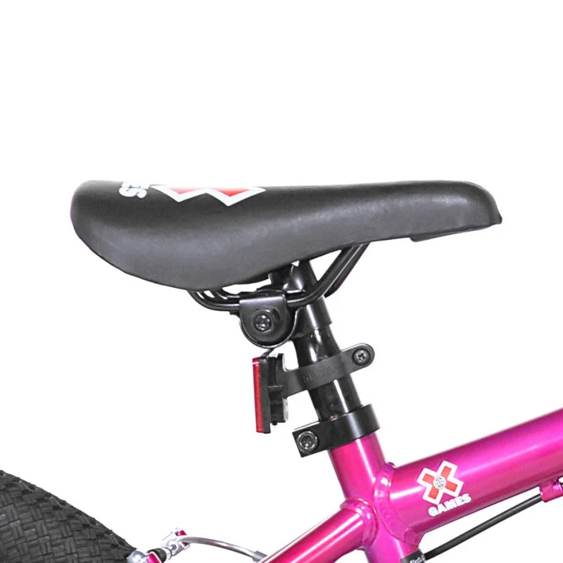 Bike shorts for casual biking-20" X Games Go Huge Pink Black, Replacement Saddle