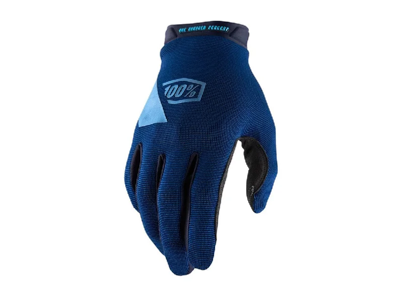 Cycling gloves with side straps-100% RIDECAMP MTB Glove - Navy