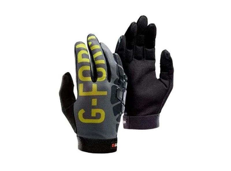 Bike riding vest with vents-G-Form Sorata Trail Glove - Gray-Acid Green