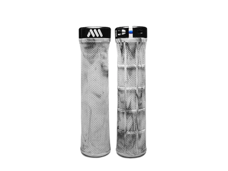 Bike gloves with back fit-AMS Berm grips. White Camo