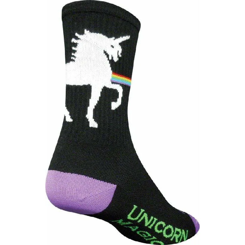 Bike gloves with straps guards-Crew Unicorn Magic Cycling Socks - 6 inch