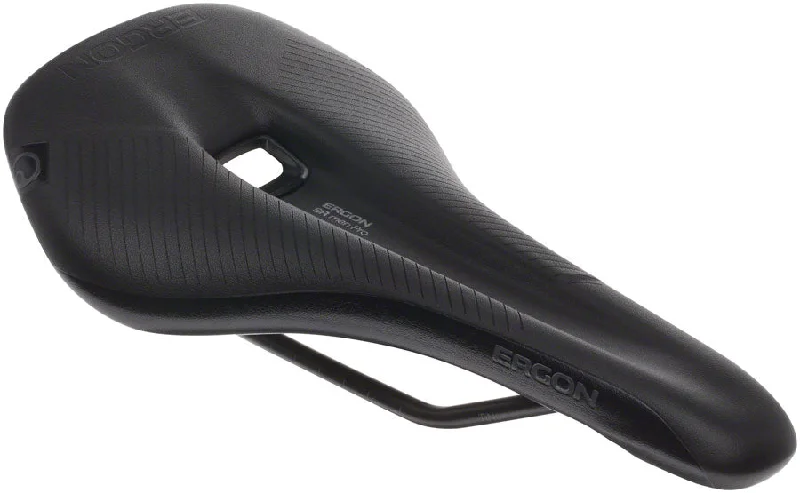 Bicycle arm sleeves with side logos-Ergon SR Pro Saddle - Titanium Stealth Mens Small/Medium