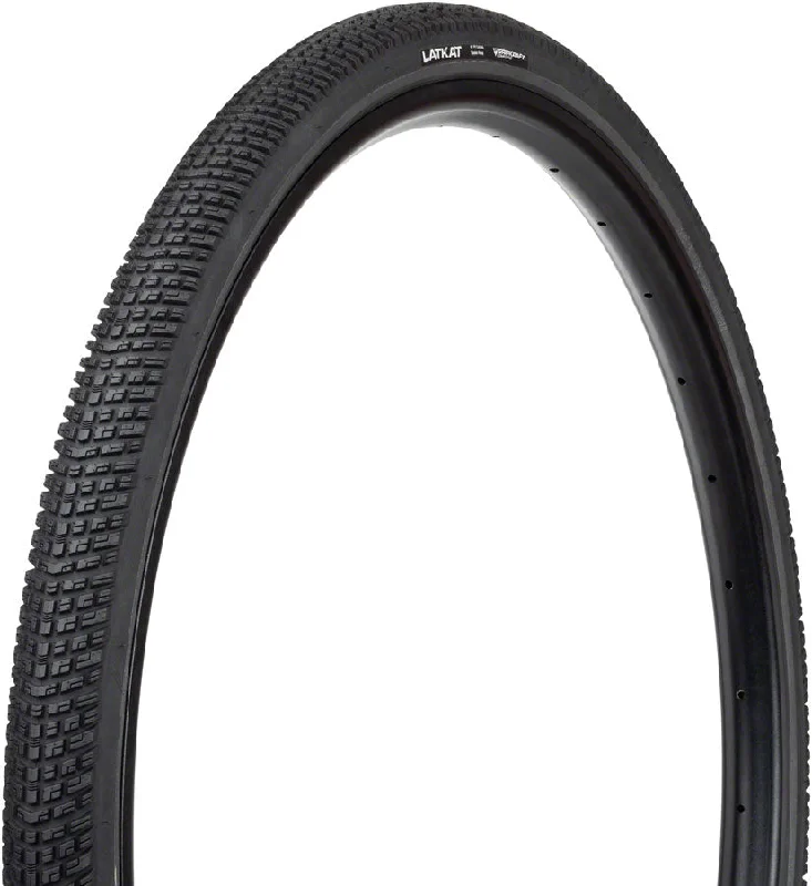 Bike shoes for casual biking-45NRTH Latkat Tire - 700 x 40 Tubeless Folding BLK 60 TPI Gripkraft Compound