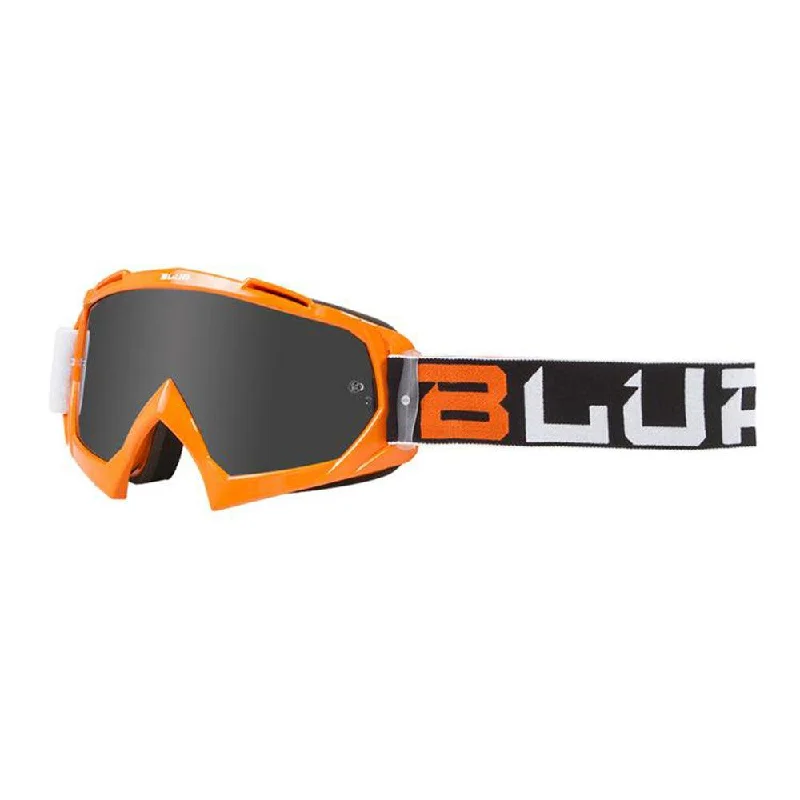 Bike shoes with front fit-BLUR B-10 TWO FACE 2020 GOGGLE - ORANGE/BLACK/WHITE