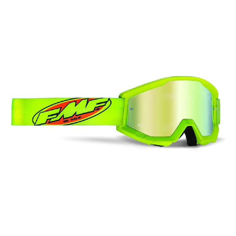 Bicycle leg warmers with zippers-FMF POWERCORE YOUTH GOGGLE - CORE YELLOW (MIRROR GOLD)