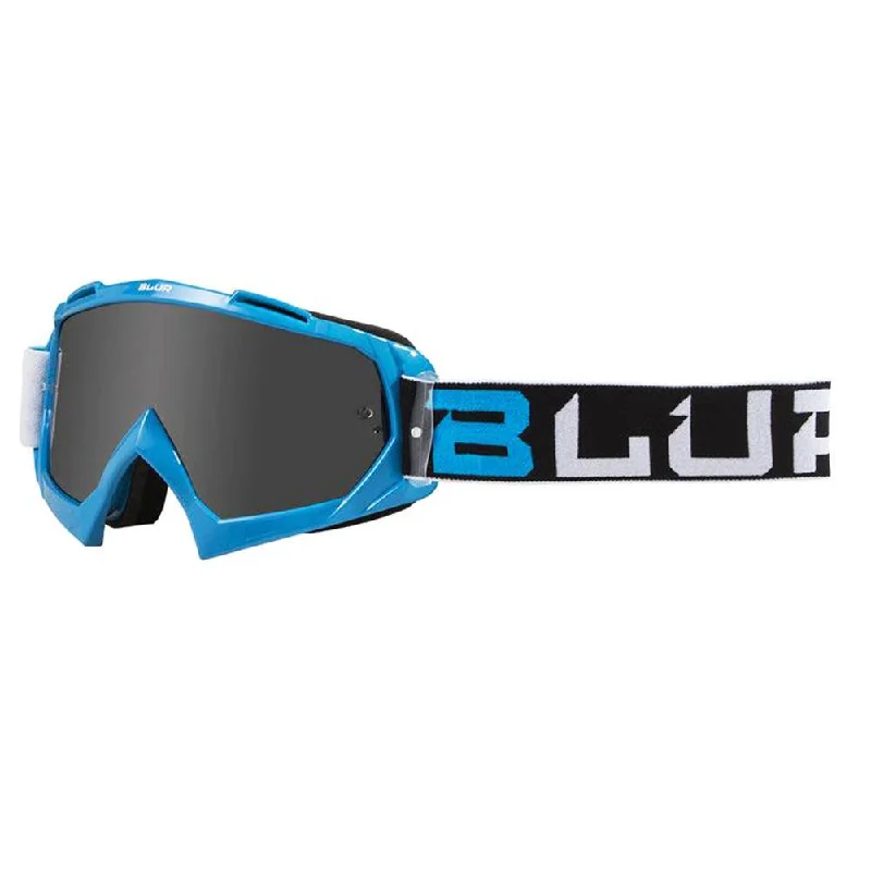 Cycling gloves with front fit-BLUR B-10 TWO FACE 2020 GOGGLE - BLUE/BLACK/WHITE