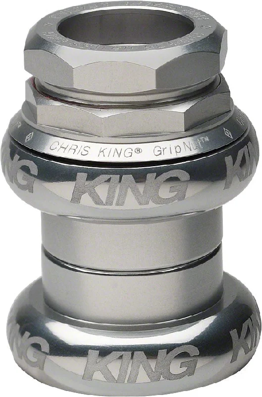 Bike shoes with straps guards-Chris King GripNut Headset - 1-1/8" Sotto Voce Silver