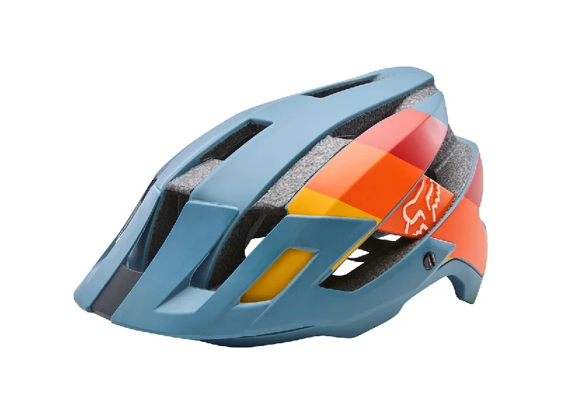 Bicycle jersey with back straps-Fox Racing Flux Drafter MTB Helmet - Slate Blue - 2018