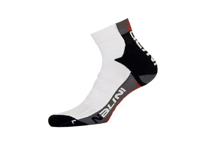 Cycling vest with side logos-Nalini Pro Palustris Cycling Socks – White – Choose Size