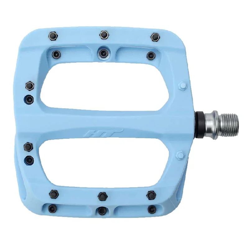 Bicycle jersey with straps system-HT Components PA03A Nano P Platform Pedals Body: Nylon Spindle: Cr-Mo 9/16 Blue Pair