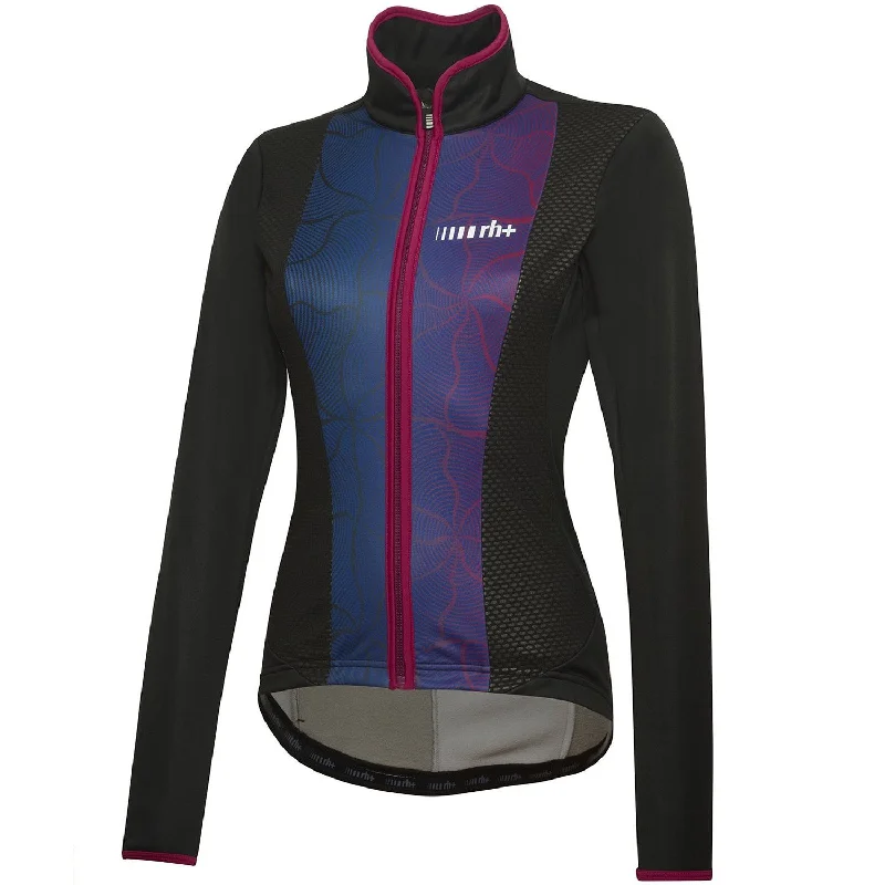 Cycling rain jacket with straps-Giacca donna Rh+ Hydra Lab Soft Shell - Nero viola