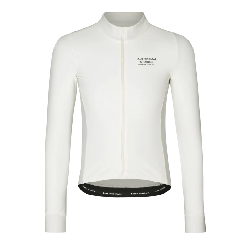 Bicycle jersey with side straps-Mechanism Thermal Long Sleeve Jersey - Off White