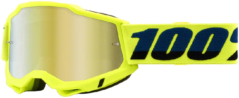 Bike riding shoes with straps-ACCURI 2 Goggle Fluo/Yellow - Mirror Gold Lens