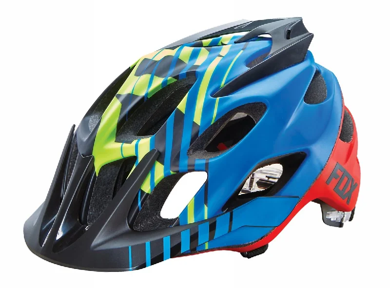 Bike gloves with back vents-Fox Racing Flux Savant MTB Helmet - Savant - Blue