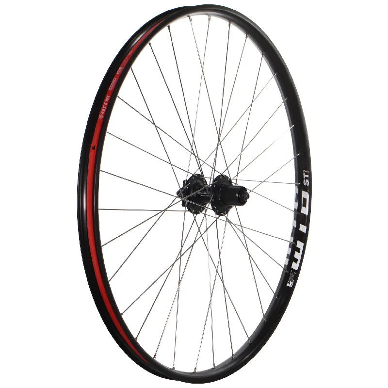 Bike shoes for off-road trails-Wheel Factory WTB ST i30 29" Shimano M475 10x135 QR HG Rear Wheel