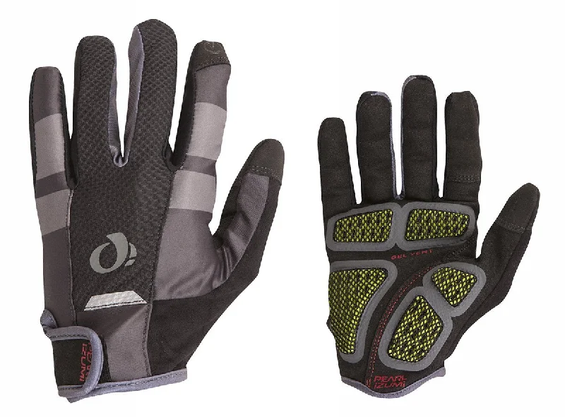 Bike shoes with fit system-Pearl Izumi P.R.O. Gel Vent Full Finger MTB Glove - Black