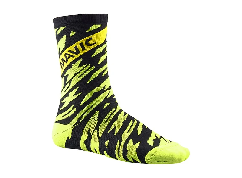 Bike shoes for endurance rides-Mavic Deemax Pro 7" High Sock - Safety Yellow