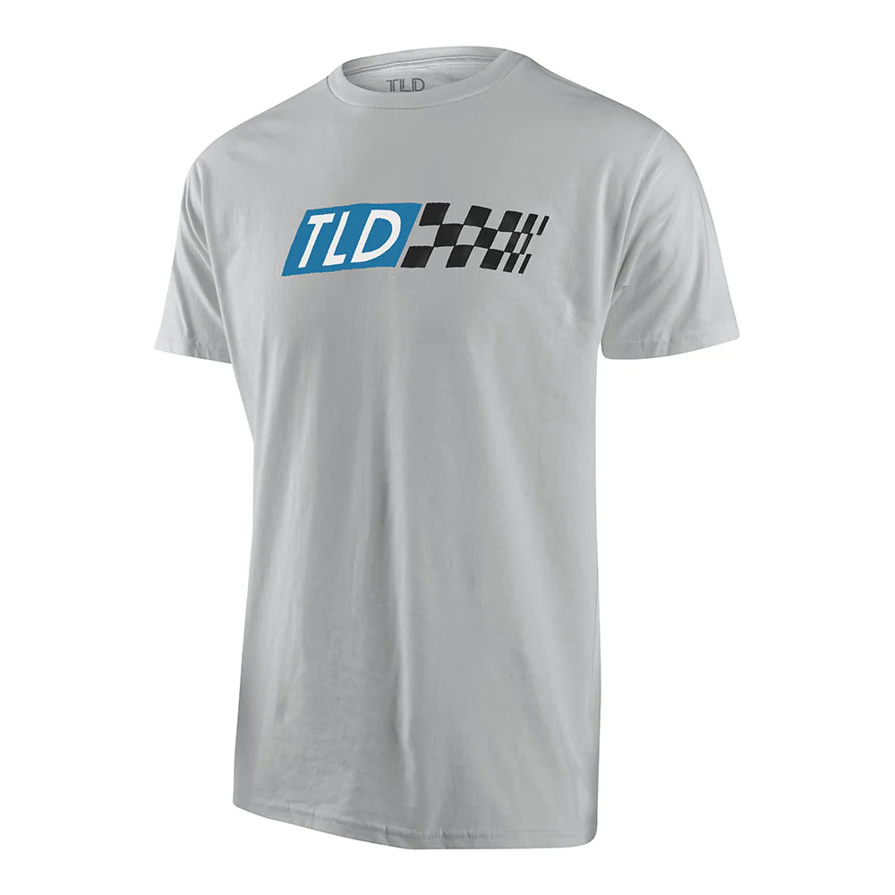 Bicycle riding tights with straps guards-Troy Lee Designs Boxed Out Short Sleeve Tee - Silver