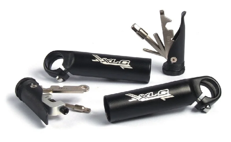 Bike helmet for endurance riders-XLC COMP ALLOY BIKE BAR ENDS WITH COMPACT INTERNAL MULTI TOOL SETS INSIDE EACH ONE, MUST HAVE MTB ACCESSORY