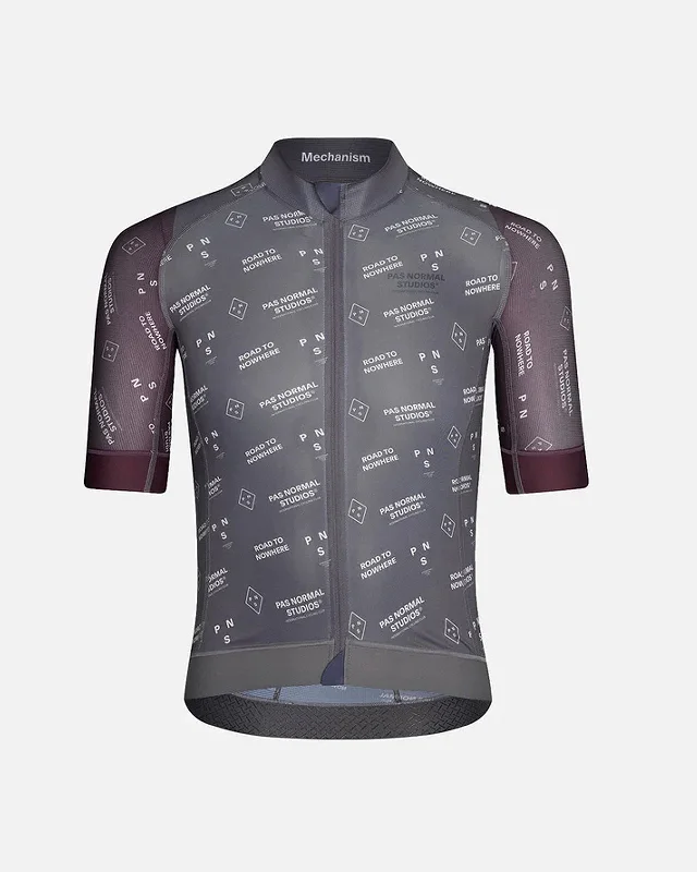 Reflective cycling vest foldable-Mechanism Late Drop Jersey - Grey contrast