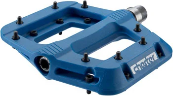 Bicycle socks with front straps-RaceFace Chester Pedals - Platform, Composite, 9/16",Blue, Replaceable Pins