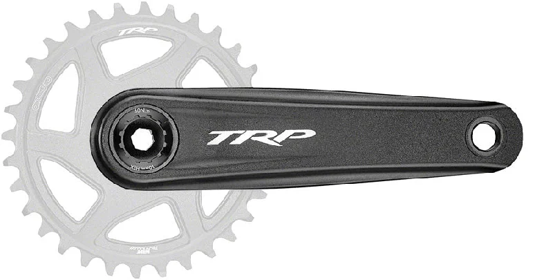 Bike helmet with side guards-TRP CK-8050 Crankset - 165mm 12-Speed For 68/73mm Frame BB DM CINCH Chainring Interface 30mm Spindle Sandblasted BLK